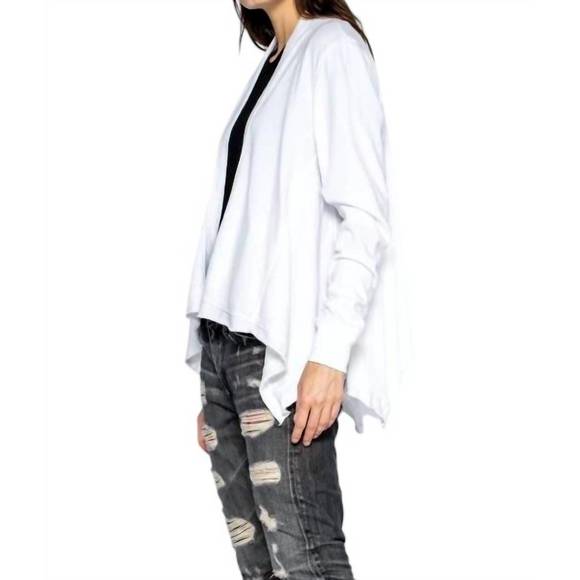 NEW WILT fly away angled cardigan in white - Picture 2 of 3